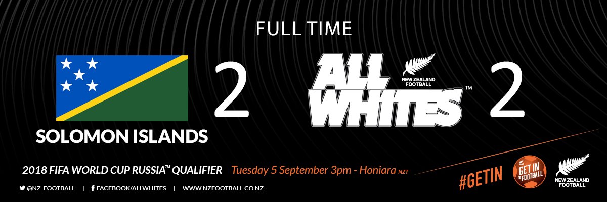 New Zealand Football ๐ณ๐ฟ (@nz_football) on Twitter photo FULL TIME | The #AllWhites have won the <a href="/OFCfootball/">Oceania Football Confederation</a> Final Stage of Qualifying for the WC - defeating Solomon Islands 8-3 on aggregate #WCQ FULL TIME | The #AllWhites have won the <a href="/OFCfootball/">Oceania Football Confederation</a> Final Stage of Qualifying for the WC - defeating Solomon Islands 8-3 on aggregate #WCQ