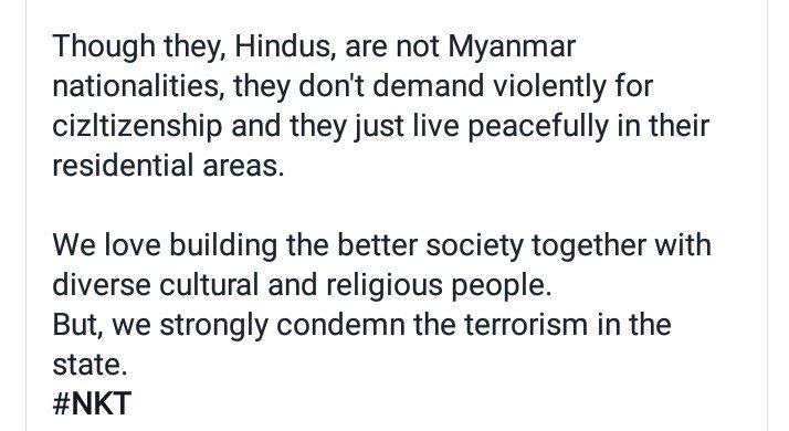 nyi_thwee's tweet photo. We love diversity.
But, we hate terrorism. 
#SaveRakhine 
@Malala @matthewfsmith @CNN https://t.co/DHY2OBRV5z