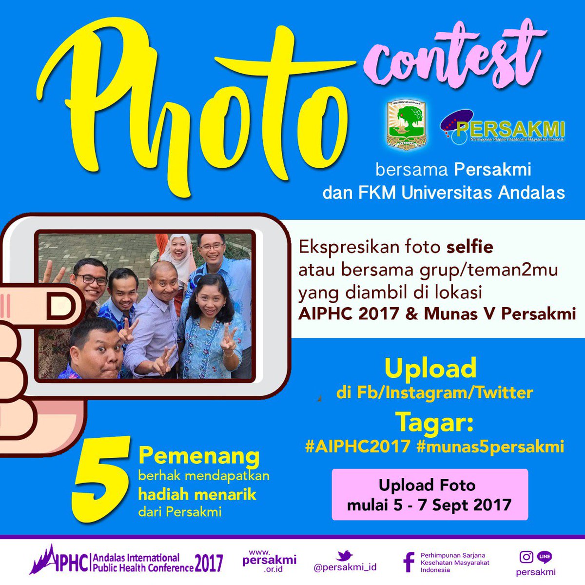 persakmi_id's tweet photo. Ikutan Photo Contest di Andalas International Public Health Conference dan Munas V Persakmi #AIPHC2017 #Munas5Persakmi

@official_unand https://t.co/iCzgqTmSpE