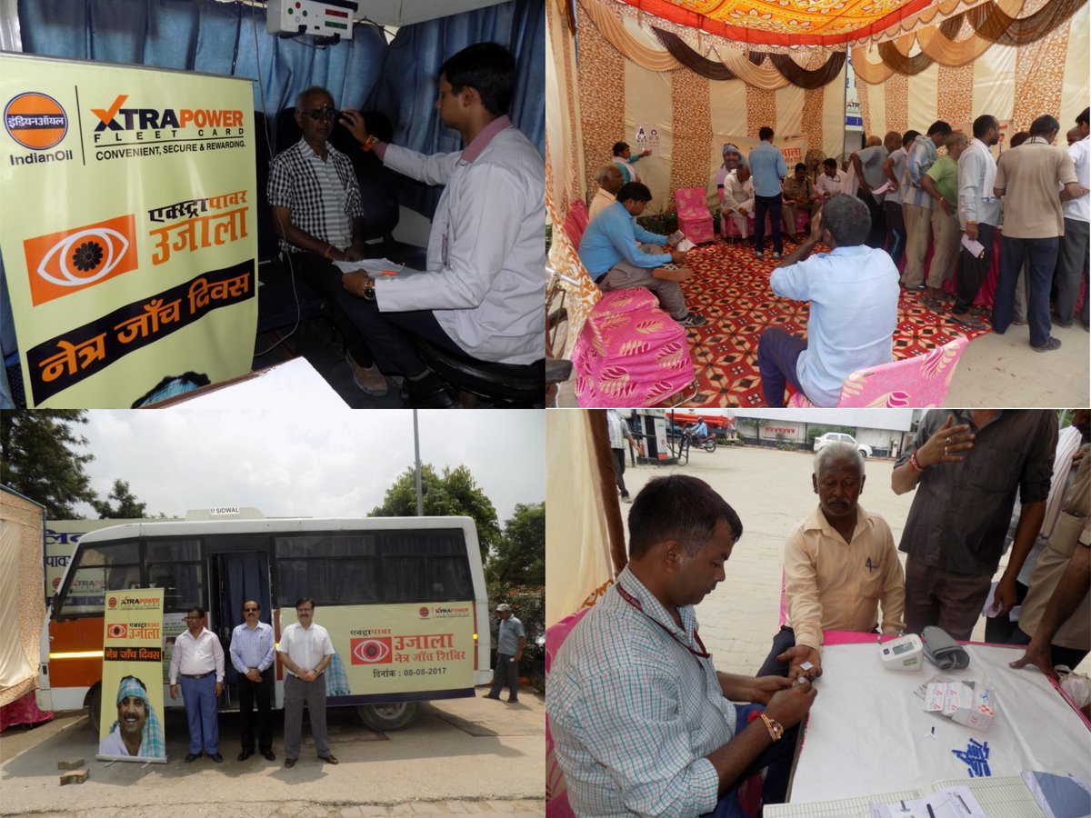 Eye &amp; ear screening camps were conducted for the drivers at #IndianOil petrol pumps across Ghaziabad; 171 patients screened.