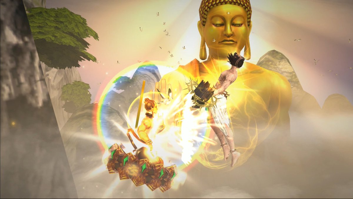 gamespark's tweet photo. ジーザスvsブッダ！神仏対戦格闘『Fight of Gods』Steam早期アクセス開始　#再ツイート https://t.co/CLJngTMObE https://t.co/05xJQDZZhg