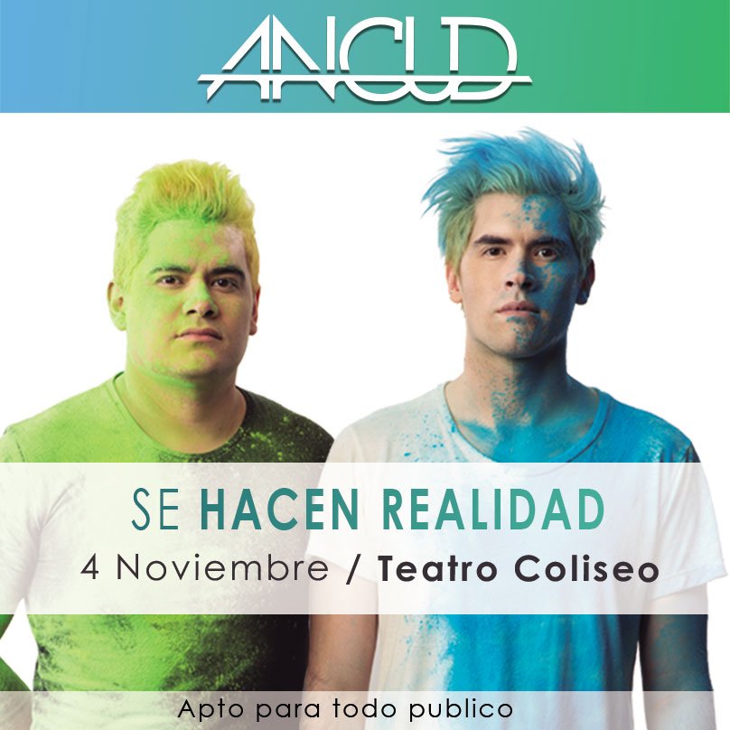 Coliseostgo's tweet photo. ¡Dos meses para @AncudOficial en Chile! Entradas en https://t.co/5UdFpDkYEG. https://t.co/z05fD0Bmll