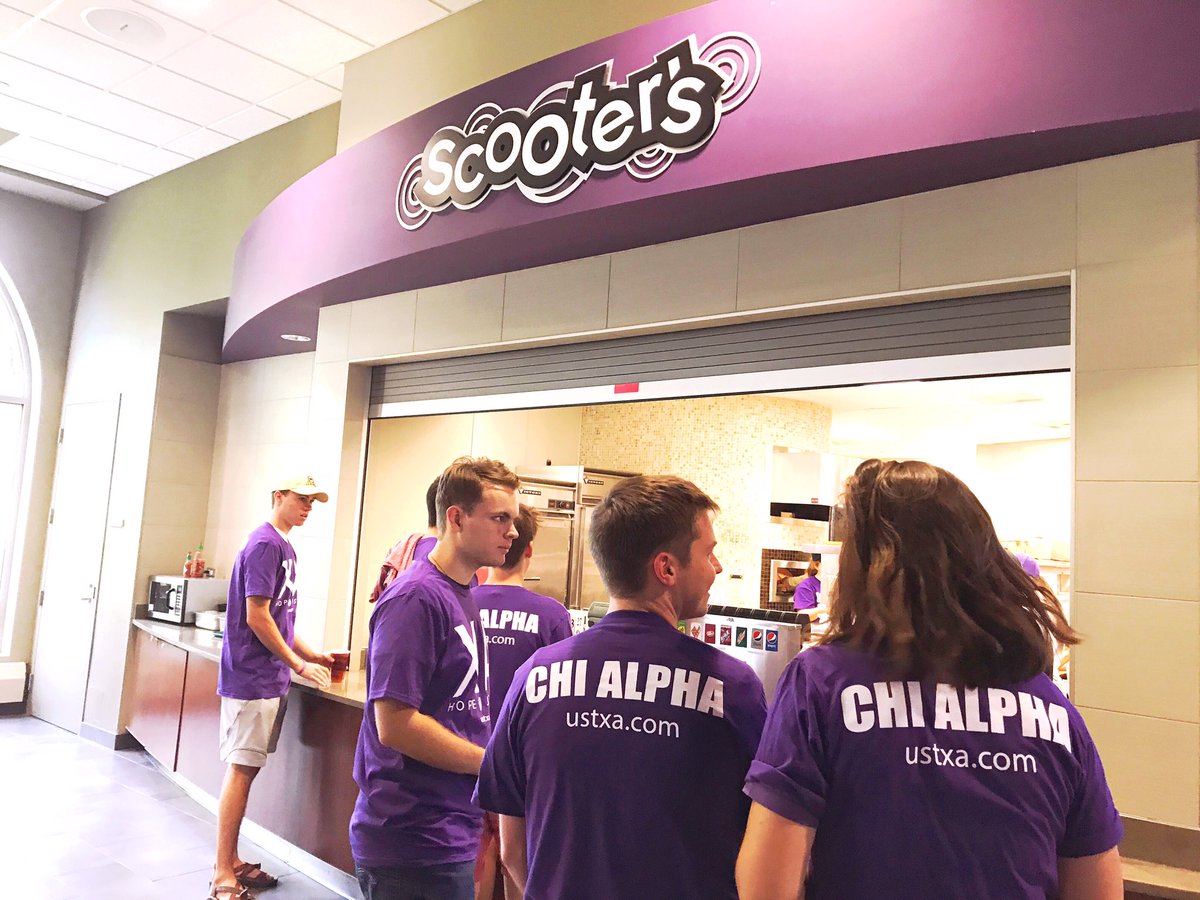 BrentSilkey's tweet photo. LOVE seeing our new Chi Alpha shirts on campus! #ustxa #chialpha #rolltoms https://t.co/7ClwAMn46z