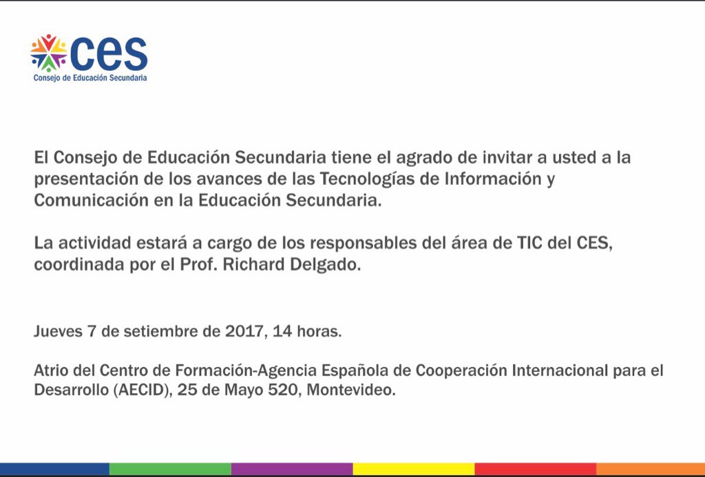 PuenteCelsa's tweet photo. Los esperamos p/ compartir nuestros avances en relación al uso de las tecnologías para resolver cuestiones educativas https://t.co/ujg0lHAAHi