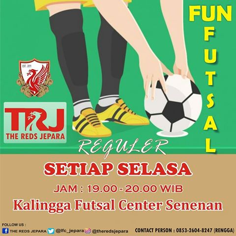 BIGREDS_Jepara's tweet photo. Futsal Reguler @LFC_Jepara
Setiap Selasa Jam 19.00 - 20.00 
Kalingga Futsal Center
#FUNFUTSALTRJ
@BIGREDS_IOLSC https://t.co/zR10G2LsB1
