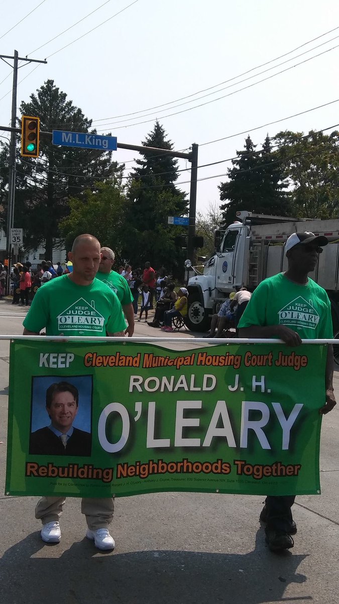 KeepJudgeOLeary's tweet photo. TY friends for marching in the 11th Congressional District Labor Day Parade w/ our miniature house as the symbol of what my court is about. https://t.co/UbVJtWyyVE