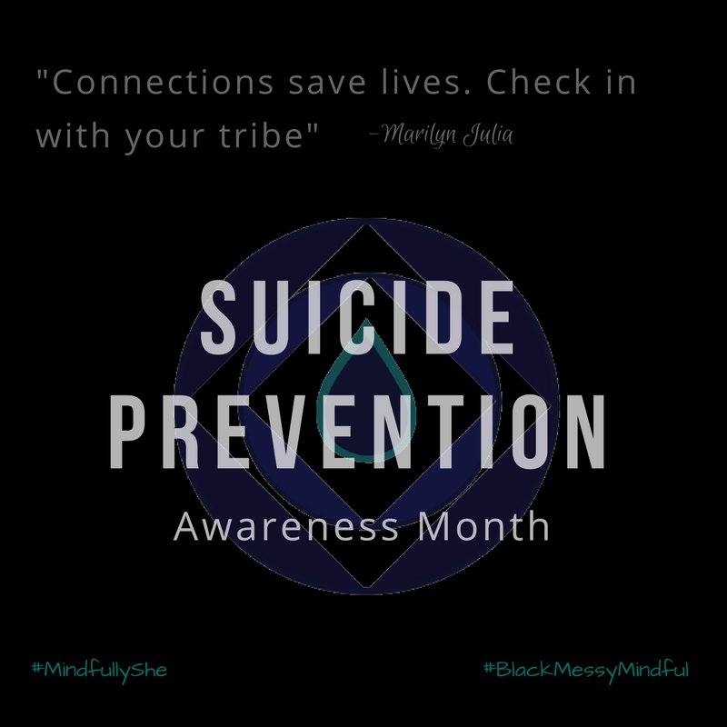 MarilynJulia_is's tweet photo. September is #SuicidePrevention Awareness Month! Pledge to be #StigmaFree with #nami and #shareyourstory w/ #blackmessymindful #mindfullyshe https://t.co/AyerqWsfBk