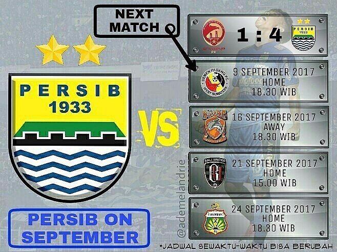 BaladPersib_'s tweet photo. Next Match #PersibBandung x #SemenPadangFC https://t.co/2fvqlJL4MO