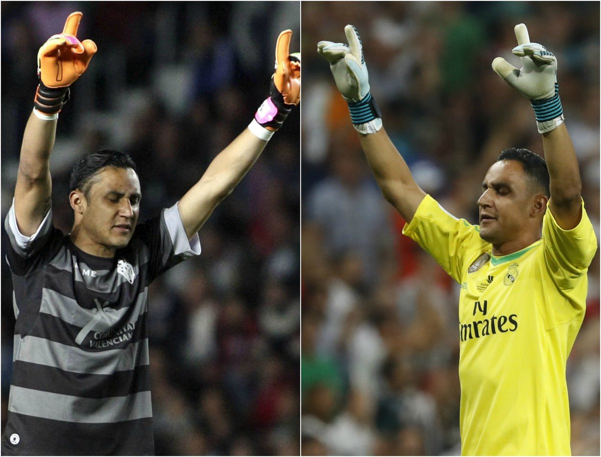 javierc78535634's tweet photo. El #RealMadridLevante de este sábado siempre será un partido especial para NavasKeylor... ☝️😇☝️

#LaLigaSantander https://t.co/tkYeMqXgcS