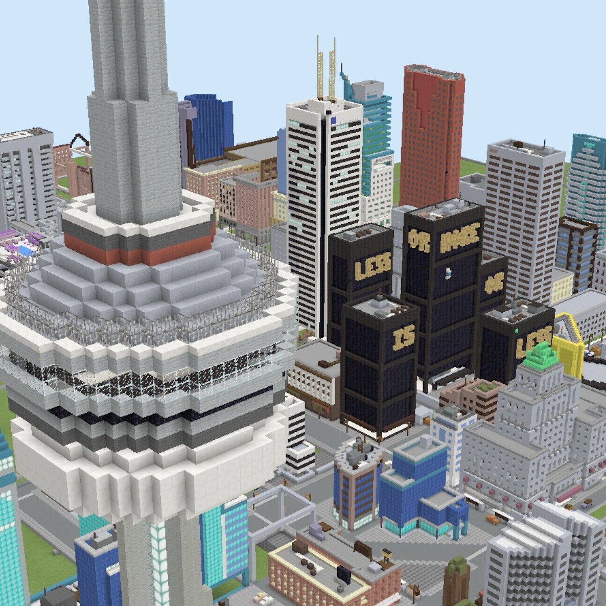 Mncrft_Toronto's tweet photo. Less is more or More is less? #minecraftTO #toronto #minecraftpe #MCPE #TDCentre https://t.co/JRI5dA61O3