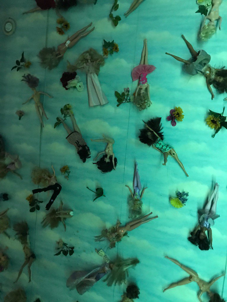 complainingtaco's tweet image. Barbies on ceilings 💘