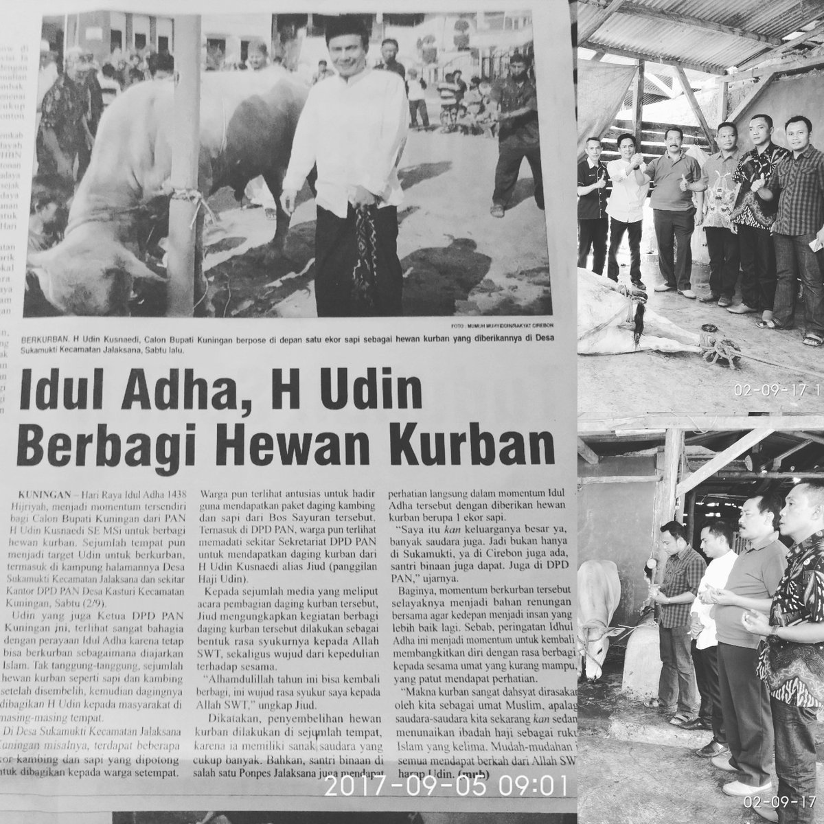 dpdpankuningan's tweet photo. Ketua DPD PAN Kab Kuningan
Sdrku H. Udin Kusnaedi. SE. MSi beserta Jajaran PH DPD saat Qurban Idul Adha 1438 H
#pankuninganterusberbagi https://t.co/dDRfwPbn4j