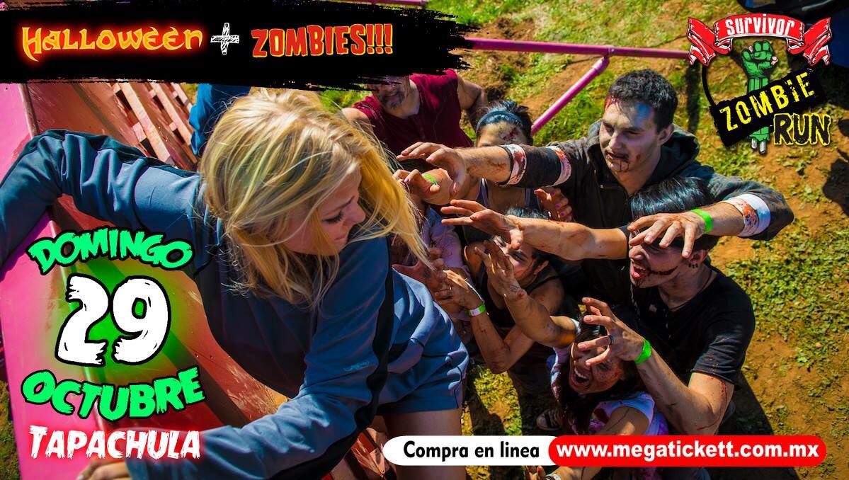 WeekendTV_CDMX's tweet photo. #Tapachula, el apocalipsis zombie llegara y no se pueden perder esta carrera Survivor Zombie Run Tapachula; boletos: https://t.co/70qvxxiNA6 https://t.co/XpCx21Apn2