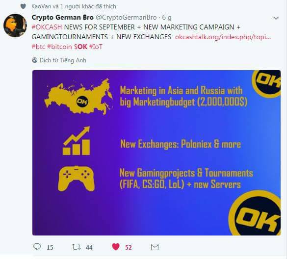 Dota2Divine's tweet photo. $OK Okcash 
►Marketcap: $15M
►9/7 on Poloniex
►New $2 million marketing campaign
►Collab with Microsof Azure
$BTC $OMG $QTUM $MCO $ADX $NEO https://t.co/mwXHPuSjMe