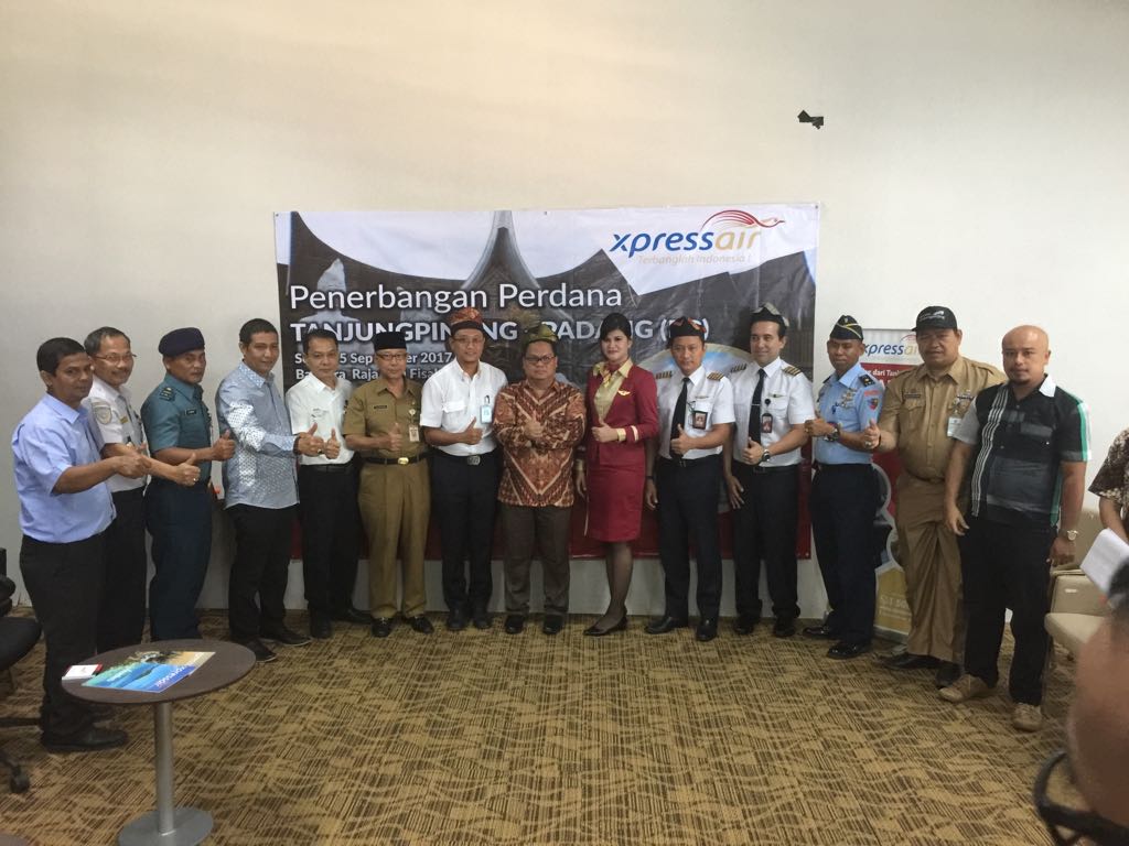 XpressAir's tweet photo. Penerbangan Perdana rute baru Tanjungpinang - Padang  yang digelar hari ini Bandara Internasional Raja Haji Fisabilillah, Tanjungpinang. https://t.co/QaJisletV8
