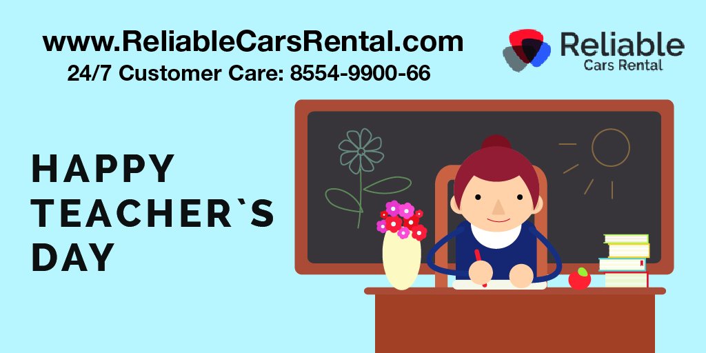 ContactReliable's tweet image. #Reliablecarsrental wish you all a very Happy #TeachersDay. 
wish you a very Happy and Safe #GanapatiVisarjan #anantchaturdashi 
#travel