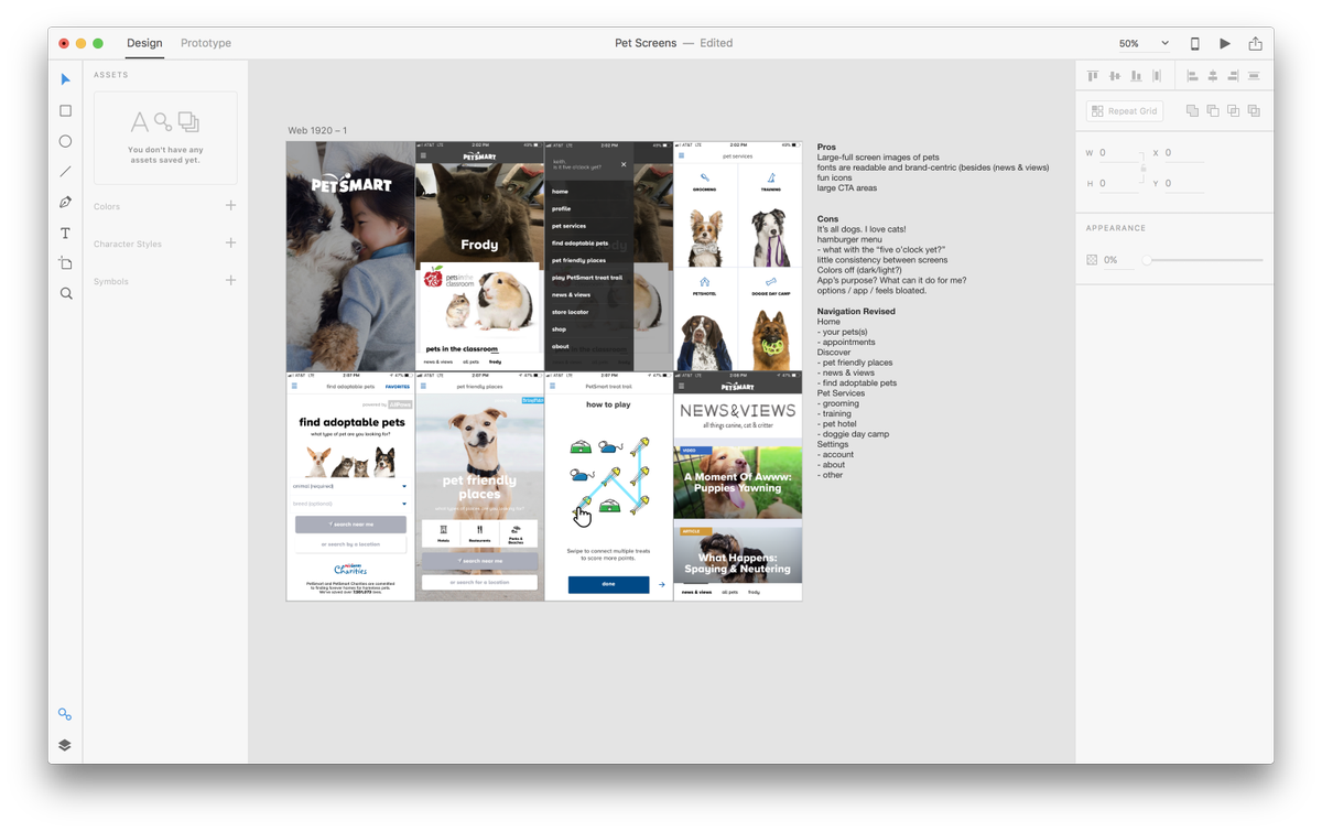 heswaff's tweet photo. What happens when a #ux designer starts using a new app? You take screenshots, critique, make a list of pros/cons, and create a new nav. https://t.co/mT5ViRAs6l
