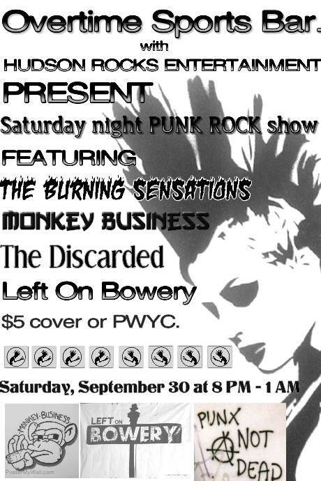 LeftOnBowery's tweet photo. #leftonbowery #localmusic #punkrock #punkbands #punkshow #punksnotdead #overtimesportsbar #funtimes #greattunes https://t.co/MXPOC2yP8w