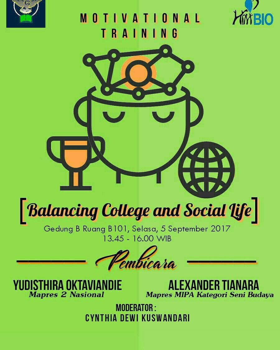 pdb2017's tweet photo. [Motivational Training]

Halo Mahasiswa Baru Biologi 2017!!
Jangan lupa datang ke acara ini yaa. Pembicaranya kece-kece looh https://t.co/NSF2wZnYwt