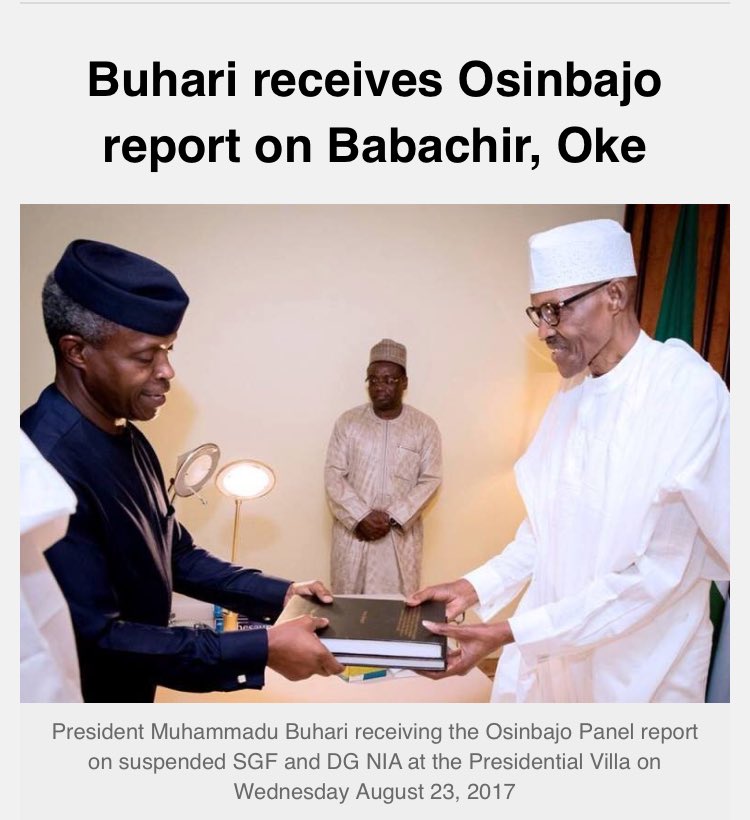 Tutsy22's tweet photo. 2weeks ago PMB received probe report on SGF & Oke.
Committee set up =19/04
Probe ends =03/05
5mths after = no charges
#Sgfgate #ikoyiloot https://t.co/JTIcLNk6hg