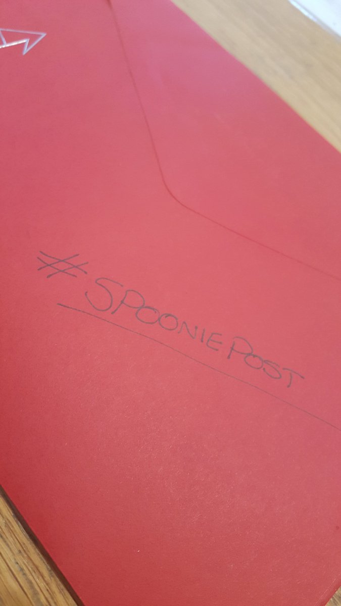 KatieJayneVale's tweet photo. Ohhh!! Look what's just arrived! My @SpooniePost from @MoxieMcMurder
Thank you! Hope your hands are better soon! #spooniepost ❤💌 https://t.co/LdPZrzJEBw