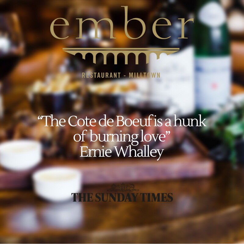 embermilltown's tweet photo. Ernie Whalley loved our Cote de Boeuf... come in &amp; try it for only €50 w/ all the sides!!! Steak Tuesday Every Tuesday @embermilltown https://t.co/3Sp8VVyhcX