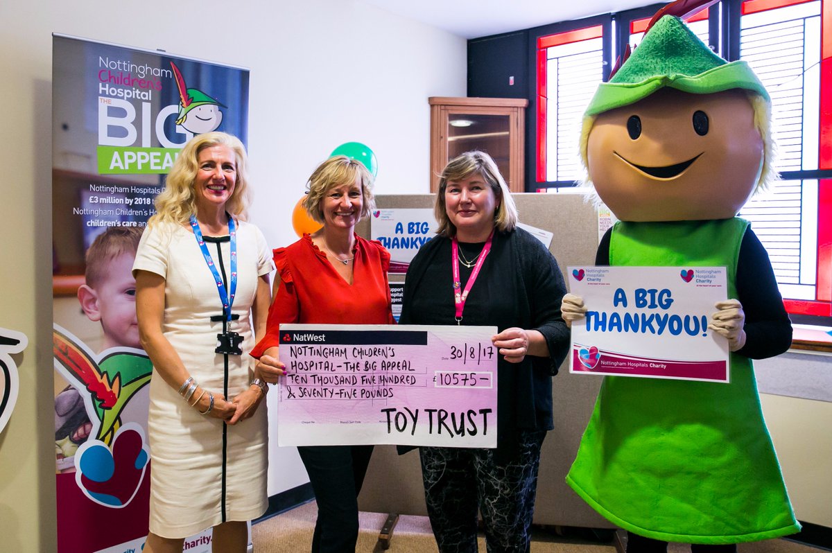 NUHCharity's tweet photo. The incredible folks at @TheToyTrust have donated £10,575 to @nottmchildrens #BigAppeal, making a big difference to our small patients 👏 https://t.co/YeePzwaSwR