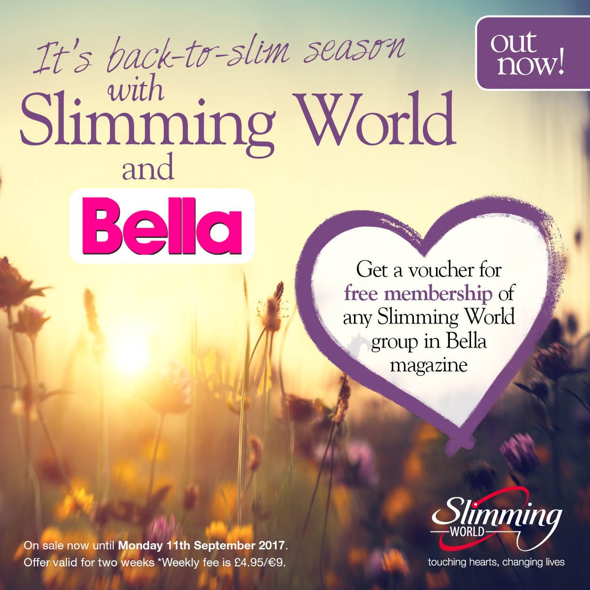 SlimmingWorld's tweet photo. You'll find a #free membership voucher for #SlimmingWorld in the pages of this week's @bellamagazineUK - on sale today! https://t.co/LVp5rx2H48