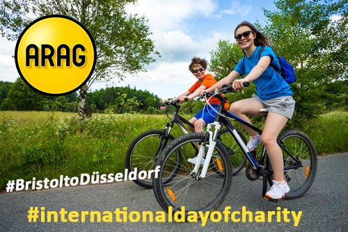 ARAG_UK's tweet photo. It's #internationaldayofcharity & we will soon be cycling #BristoltoDüsseldorf for our #charity #staticbikeride >>https://t.co/2kH22X08tl https://t.co/eCSznzrcUu