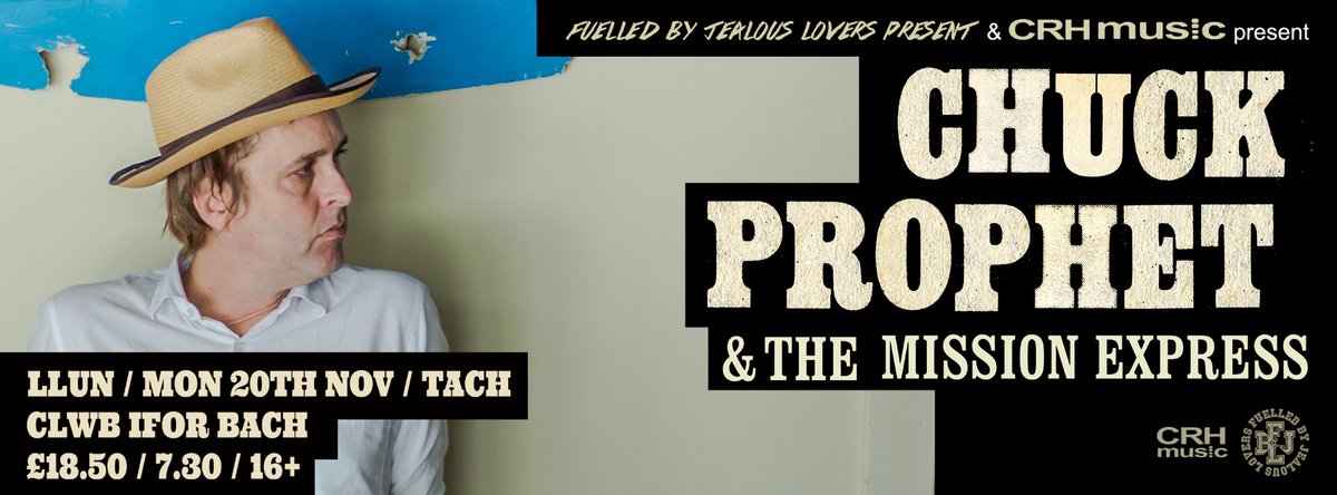 We've got the legendary <a href="/ChuckProphet/">Chuck Prophet</a>  headlining <a href="/ClwbIforBach/">Clwb Ifor Bach</a>  on November 20th. 
Tickets going quick: bit.ly/FBJLtickets