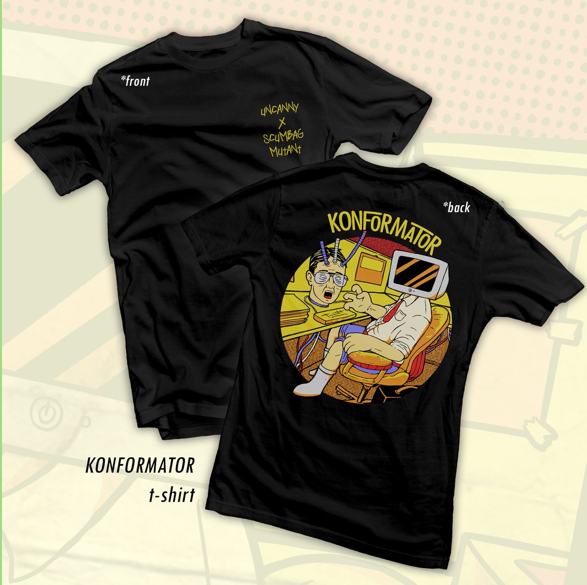 <a href="/royalyawns/">Royal Yawns</a> <a href="/cyerecords/">CYE! Records</a> With USD 55 (including shipping cost) you'll get Konformator (with two songs in it), t-shirt, Ferris Wheel EP, sticker pack, and zine.