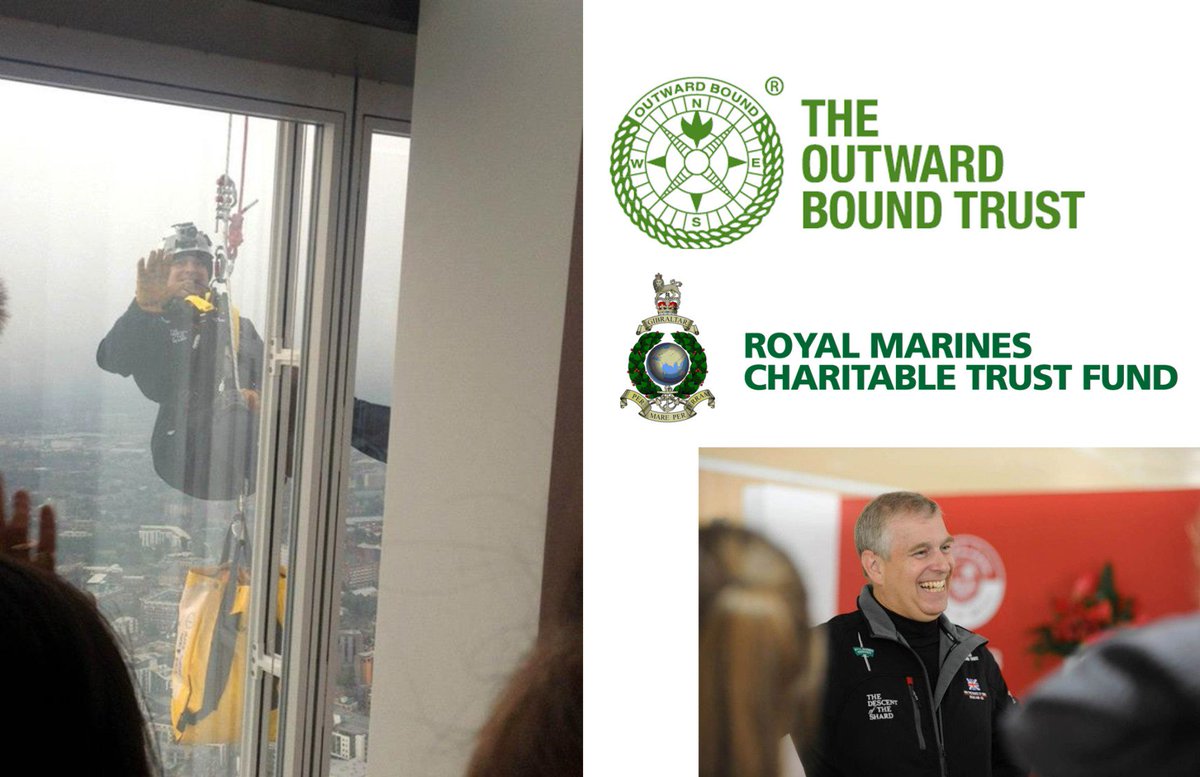 Dagmar_Germany's tweet photo. #charitytuesday 5 years ago @TheDukeOfYork & 39 other daredevil abseiled down from the Shard #London to raised money @OutwardBoundUK #RMCTF https://t.co/MFu6hOQk1q