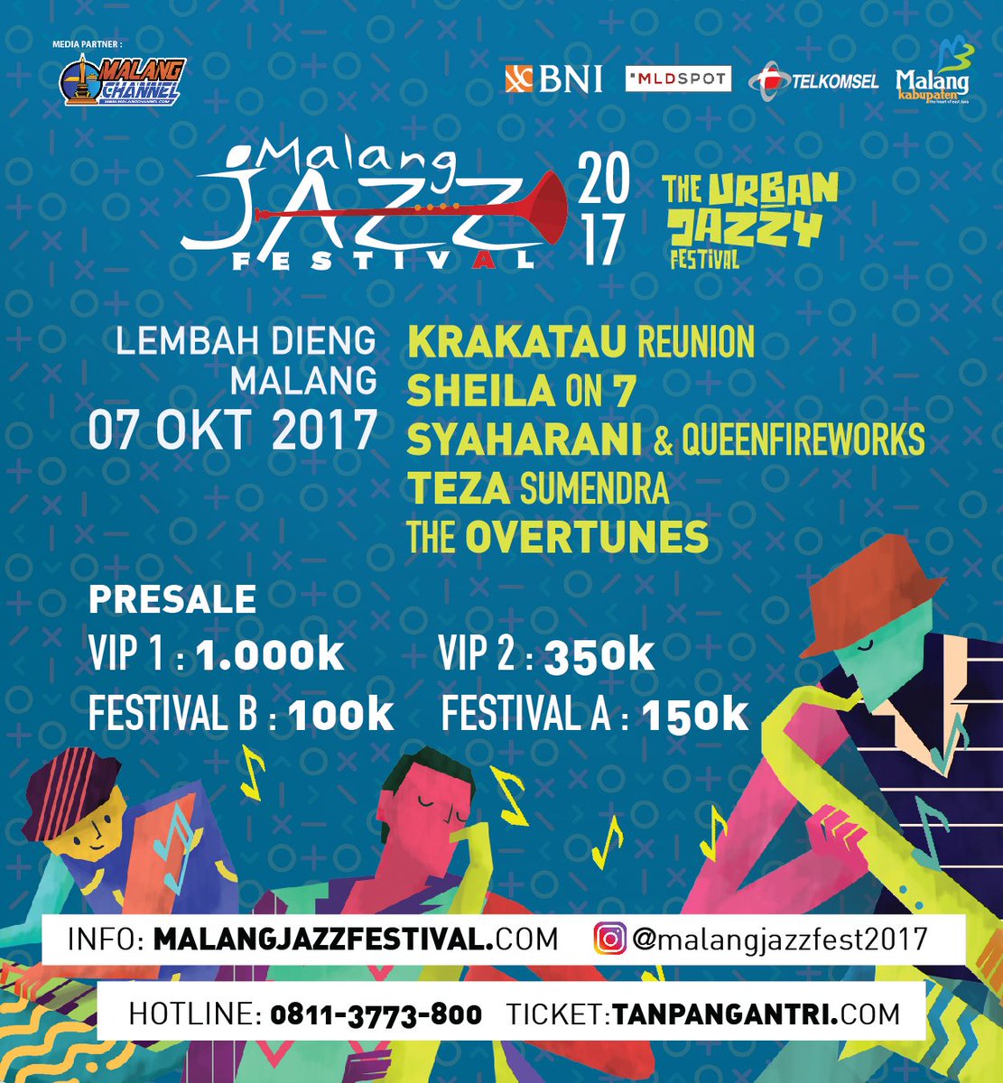 #MalangJazzFestival 2017 | 7 Oktober 2017 di Lembah Dieng | info : malangchannel.com/jangan-lewatka… | <a href="/JE_Malang/">J Entertainment</a> #MJF2017 #MachanNgejazz