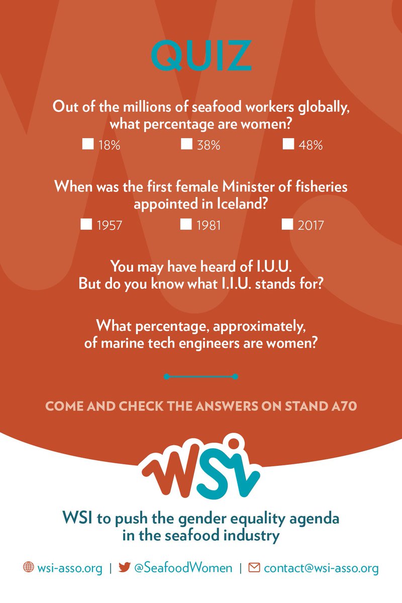 SeafoodWomen's tweet photo. #IceFish17 Come&visit us Stand A70 Women in Seafood : help us to make the invisible visible @SeafishJulie @Genderaquafish @FAOfish https://t.co/gYphChMTNc