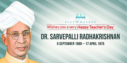 illywhackertech's tweet photo. Illywhackerteam wishes you a #Happy Teachers Day.
#Teachers Day is celebrated in remembrance with #Sarvepalli #Radhakrishnan https://t.co/w8SAAHWIKs