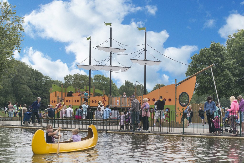 ExternalWorks's tweet photo. Play ship from @Proludic promotes inclusive play at Markeaton Park, Derby https://t.co/gkOa3HPanA https://t.co/q9VVqohIEE