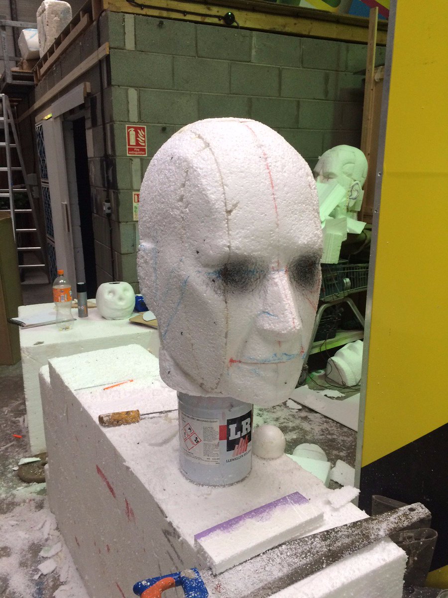 DesigncoLtd's tweet photo. Our #Prop-shop hard at work on some spooky looking #oversizedprop bobble heads!
#creative #polystyrene #sculpture https://t.co/OVardgwhX1