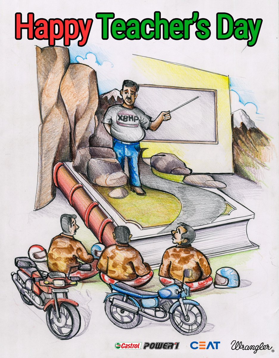 xBhp's tweet photo. Because Motorcycles are our favorite teachers... Happy Teacher's Day #xBhp https://t.co/pjMDpMl7PV