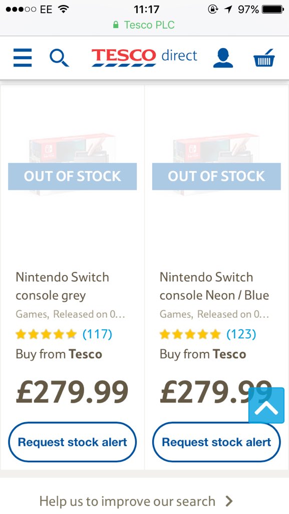 tesco direct nintendo switch