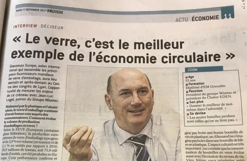 Glassmanevents's tweet photo. Interview of JL.Logel, IRIS-@IrisInspection CEO, in @leprogreseco, main daily news in #Lyon area, in anticipation of Glassman  6/7 september https://t.co/6omUM0qnQP