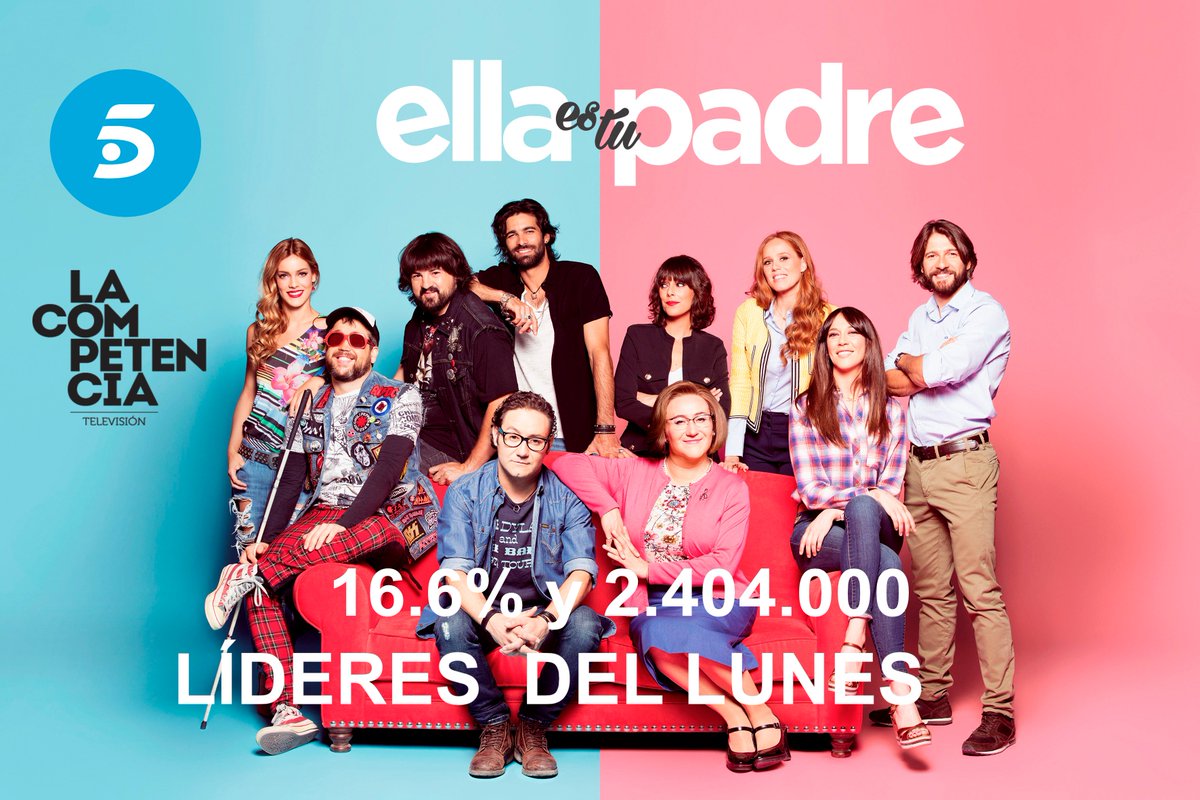 lacompetencia_'s tweet photo. ¡Gracias por hacernos LÍDERES✌🏻✌🏻 del lunes! #EllaEsTuPadre 👏🏻👏🏻👏🏻👏🏻👏🏻 https://t.co/O5mDiivPhI