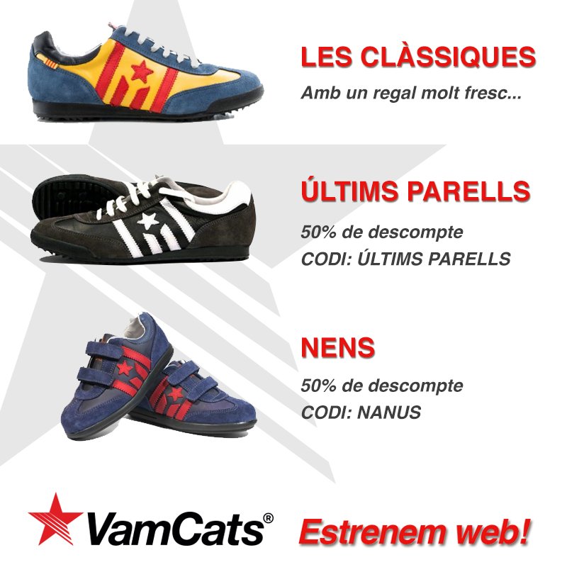 vamcats's tweet photo. #Referèndum, #lleidetransitorietat, #11S, #1O... Encarem dies decisius! Ja tens les teves Vamcats? Aprofita els codis dte! #NiUnPasEnrera https://t.co/uqh7vGVkVu