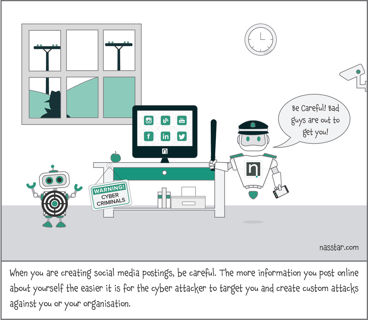 TheNassbot's tweet photo. The more information you post about yourself the easier it is! Be careful! #hacked #cybercrime #CyberSecurity #Awareness #ThursdayThoughts https://t.co/Q2oYpr3WVV