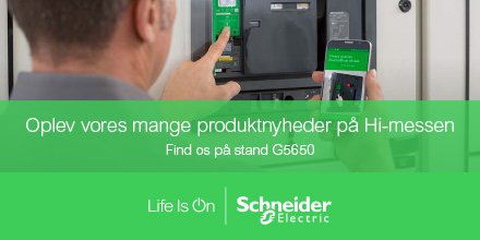SchneiderElecDK's tweet image. Få et førstehåndsindtryk af alle vores produktnyheder på Hi-messen. Læs mere her: schneider-electric.dk/Hi-messe #Hi2017 #LifeIsOn #EcoStruxure