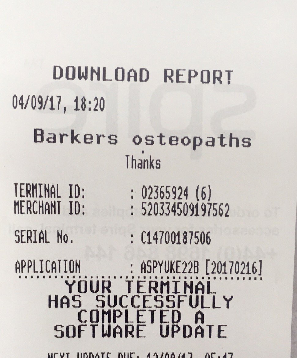 BOsteopaths's tweet photo. A #Tuesdaytreat indeed. Small step but we finally have our card processing machine in place. #BarkersOsteopaths #Haslemere #wetakecard https://t.co/RUx75vAsFR