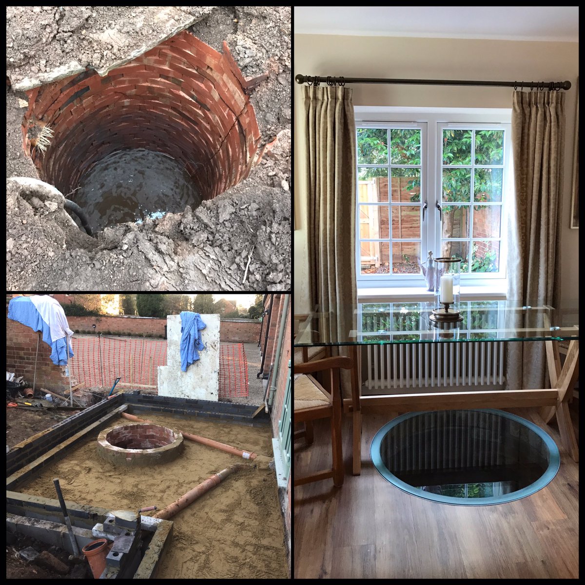 discovered a old yard water well on a recent extension. Lucky the customer decided the keep it. This is the finished result #interiordesign