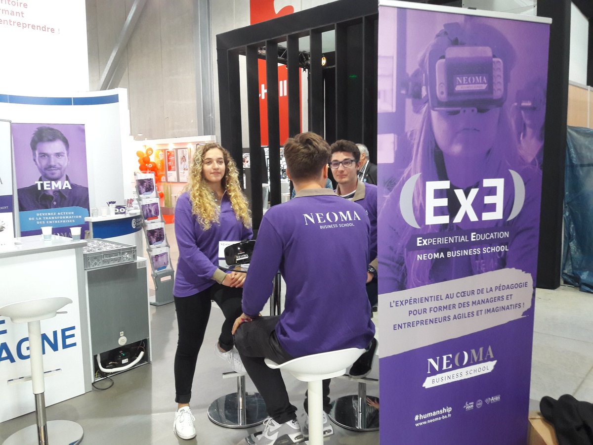 paulinemaltret's tweet photo. @NEOMAbs à la @foiredechalons c'est parti ! Venez découvrir la #RéalitéVirtuelle et #TEMA programme qui allie #Technologie et #Management ! https://t.co/J0xoIYef0e