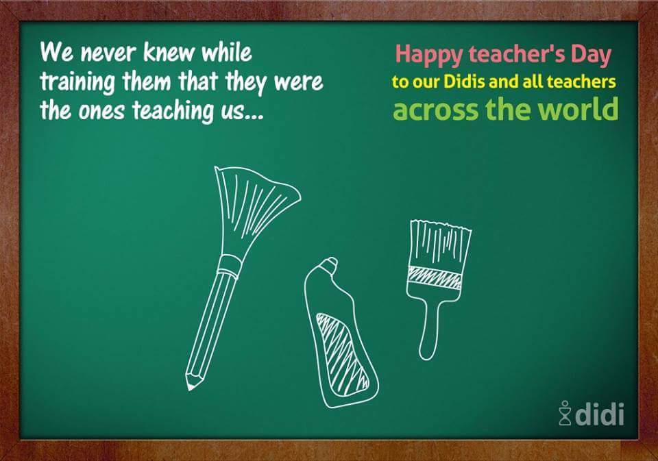 MydidiTeam's tweet photo. Thanks to the Didis for teaching us more than we could ever imagine!Wishing them and all the teachers across the world a Happy #TeachersDay https://t.co/VyeczBpzYj