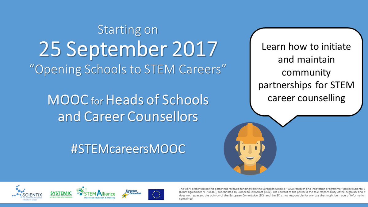 LU_SIIC's tweet photo. Aicinām pieteikties tiešsaistes kursam par to, kā informēt skolēnus par #STEM karjeras iespējām: https://t.co/ifk5WrvqzV #STEMcareersMOOC https://t.co/sD36VTx6GJ