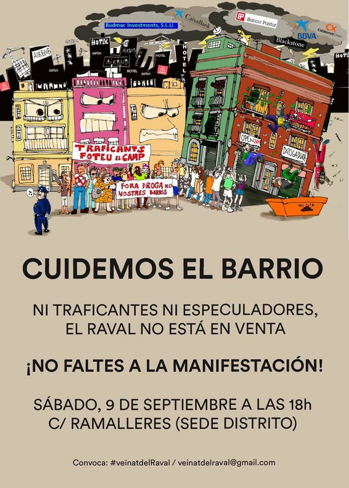 AsbleaRaval's tweet photo. Sobre la manifestació el Raval no està en venda convocada pel Veïnat del Raval i l’actitud… https://t.co/GyNNLSkAFe https://t.co/LSVLBzCyRc